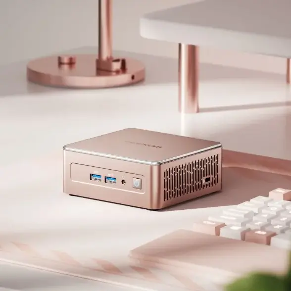 Mini PC Geekom A5 con procesador Ryzen 7 o Ryzen 5 - Vista frontal.