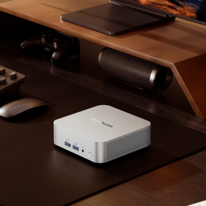Mini PC Geekom A8 con procesador Ryzen 9 o Ryzen 7 - Diseño minimalista y elegante.